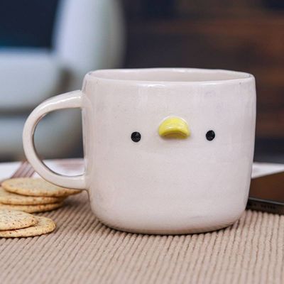 Alternate image for Whimsical Handcrafted Ceramic Duck Mug with Glossy Finish Duck Morning