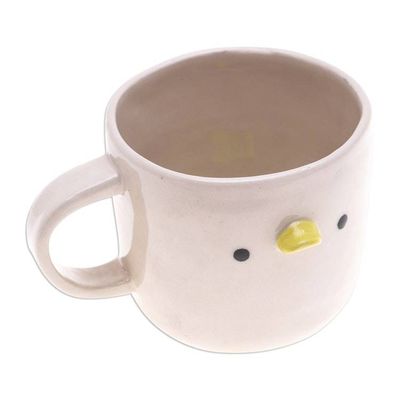 Alternate image for Whimsical Handcrafted Ceramic Duck Mug with Glossy Finish Duck Morning