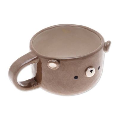 Alternate image for Thai Ceramic 6 oz Bear Cup with a Glossy Finish Bear Elixir