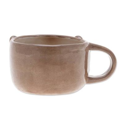 Alternate image for Thai Ceramic 6 oz Bear Cup with a Glossy Finish Bear Elixir