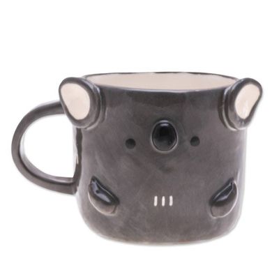 Alternate image for Whimsical Handcrafted Glossy-Finished Ceramic Koala Mug Koala Morning