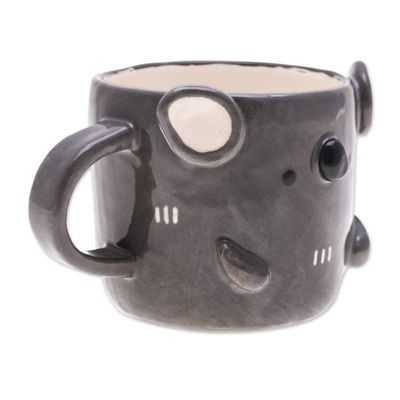 Alternate image for Whimsical Handcrafted Glossy-Finished Ceramic Koala Mug Koala Morning