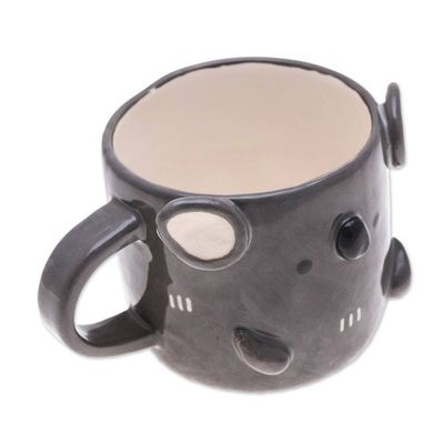 Alternate image for Whimsical Handcrafted Glossy-Finished Ceramic Koala Mug Koala Morning