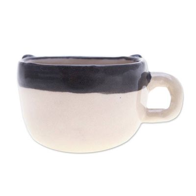 Alternate image for Thai Fair Trade Dog-Themed Ceramic Husky Espresso Cup Husky Demitasse
