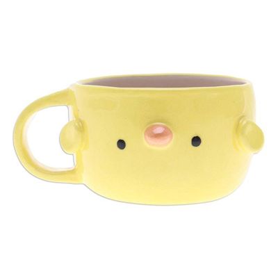 Alternate image for Handcrafted Thai Ceramic Yellow Chick Cup with Glossy Finish Chick Elixir