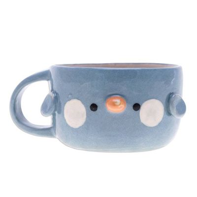 Alternate image for Whimsical Handcrafted Glossy-Finished Ceramic Bluebird Cup Bluebird Elixir
