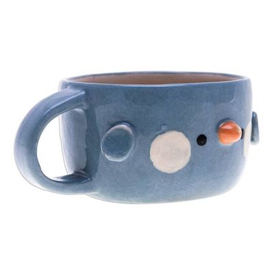Alternate image for Whimsical Handcrafted Glossy-Finished Ceramic Bluebird Cup Bluebird Elixir