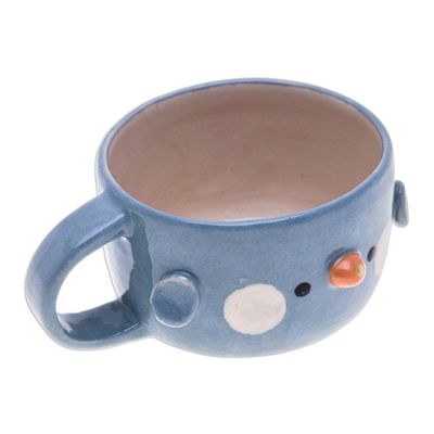 Alternate image for Whimsical Handcrafted Glossy-Finished Ceramic Bluebird Cup Bluebird Elixir