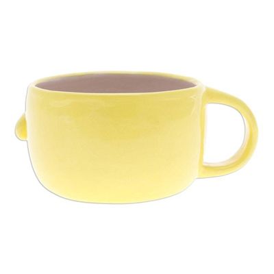 Alternate image for Handcrafted Thai Ceramic Yellow Chick Cup with Glossy Finish Chick Elixir