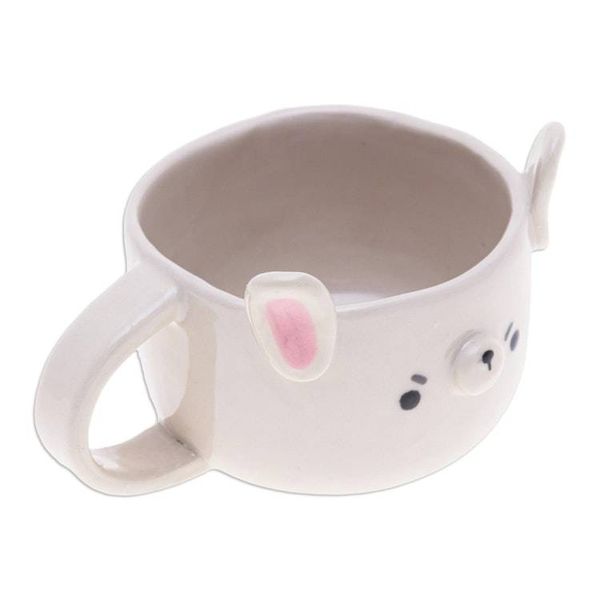 Alternate image for Whimsical 6 oz Ceramic Bunny Cup with a Glossy Finish Bunny Elixir