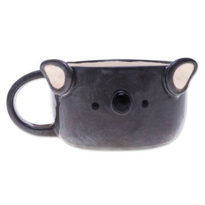 Alternate image for Handcrafted Thai Ceramic Koala Cup with a Glossy Finish Koala Elixir