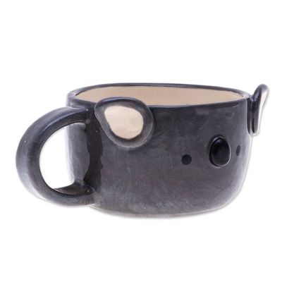 Alternate image for Handcrafted Thai Ceramic Koala Cup with a Glossy Finish Koala Elixir