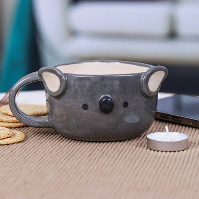 Alternate image for Handcrafted Thai Ceramic Koala Cup with a Glossy Finish Koala Elixir