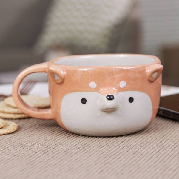 Alternate image for Handmade 6 oz Ceramic Siberian Dog Cup with a Glossy Finish Siberian Elixir