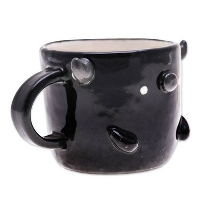 Alternate image for Whimsical Handcrafted Glossy-Finished Ceramic Buffalo Mug Buffalo Morning
