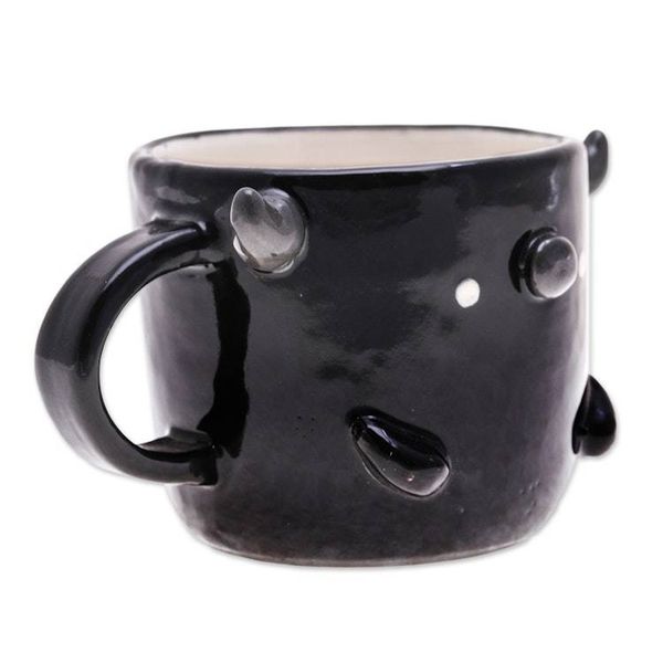 Alternate image for Whimsical Handcrafted Glossy-Finished Ceramic Buffalo Mug Buffalo Morning