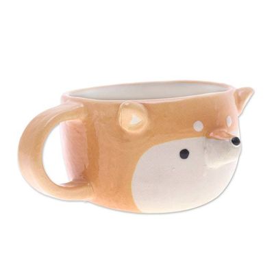 Alternate image for Handmade 6 oz Ceramic Siberian Dog Cup with a Glossy Finish Siberian Elixir
