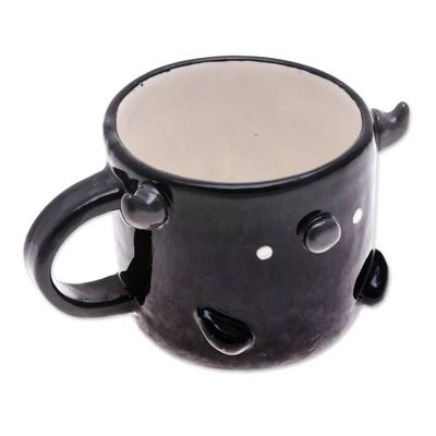 Alternate image for Whimsical Handcrafted Glossy-Finished Ceramic Buffalo Mug Buffalo Morning