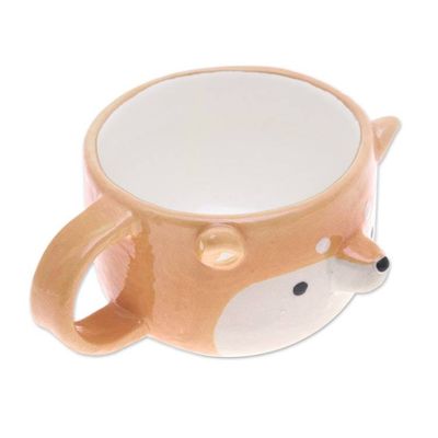 Alternate image for Handmade 6 oz Ceramic Siberian Dog Cup with a Glossy Finish Siberian Elixir