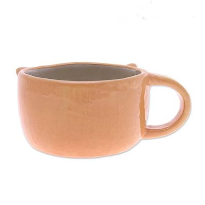 Alternate image for Handmade 6 oz Ceramic Siberian Dog Cup with a Glossy Finish Siberian Elixir