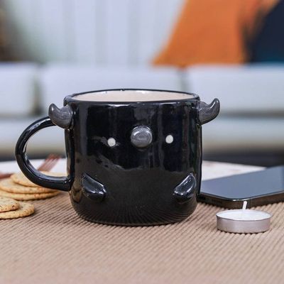 Alternate image for Whimsical Handcrafted Glossy-Finished Ceramic Buffalo Mug Buffalo Morning