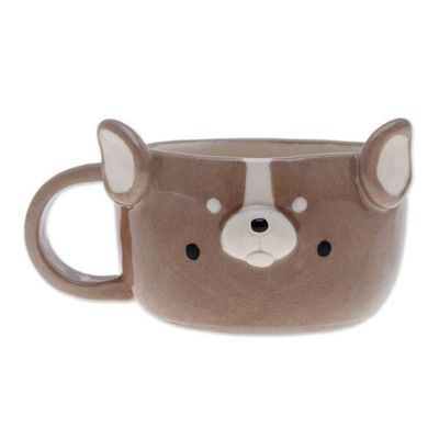 Alternate image for Thai Ceramic 6 oz Bulldog Cup with a Glossy Finish Bulldog Elixir
