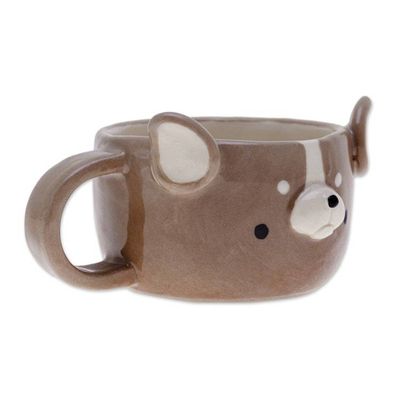 Alternate image for Thai Ceramic 6 oz Bulldog Cup with a Glossy Finish Bulldog Elixir