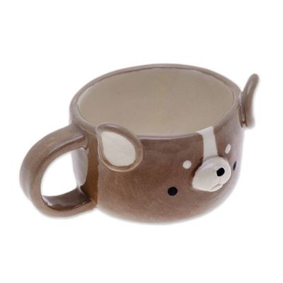 Alternate image for Thai Ceramic 6 oz Bulldog Cup with a Glossy Finish Bulldog Elixir