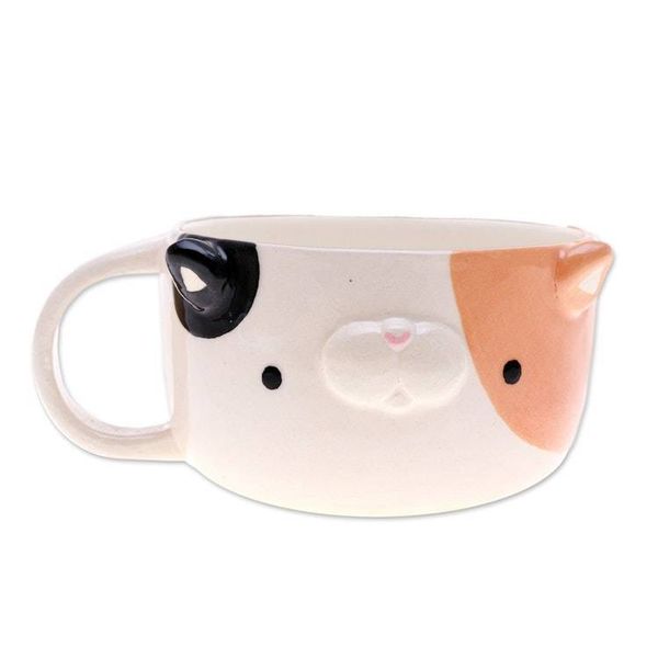 Alternate image for Whimsical 6 oz Ceramic Calico Cat Cup with a Glossy Finish Calico Elixir