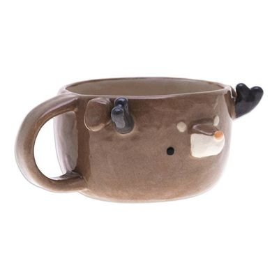 Alternate image for Thai Ceramic 6 oz Deer Cup with a Glossy Finish Deer Elixir