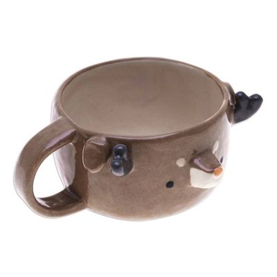 Alternate image for Thai Ceramic 6 oz Deer Cup with a Glossy Finish Deer Elixir