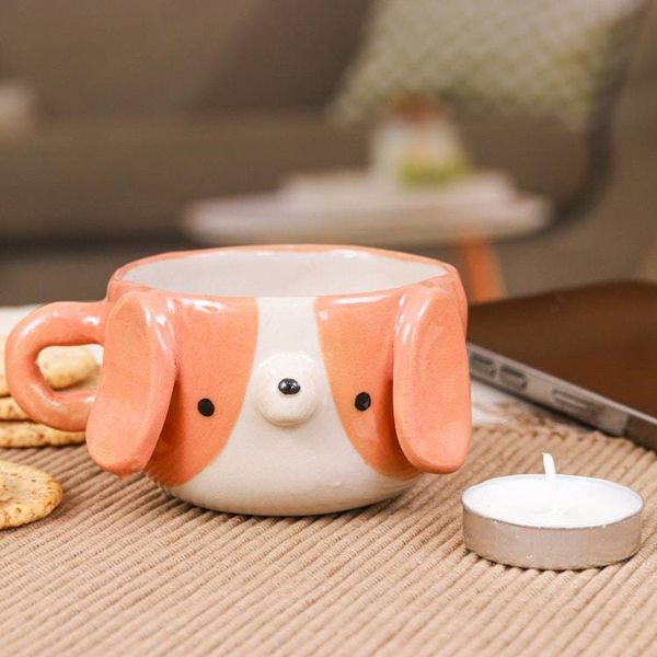 Alternate image for Handmade Dog-Themed Ceramic Beagle Demitasse from Thailand Beagle Demitasse