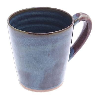 Alternate image for Hand Made Blue and Red Ceramic Mug Shoreline