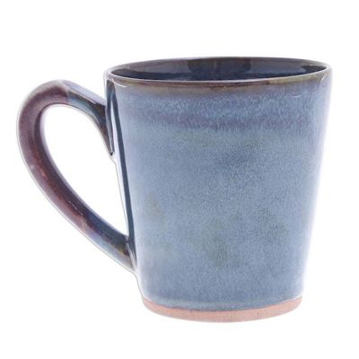 Alternate image for Hand Made Blue and Red Ceramic Mug Shoreline