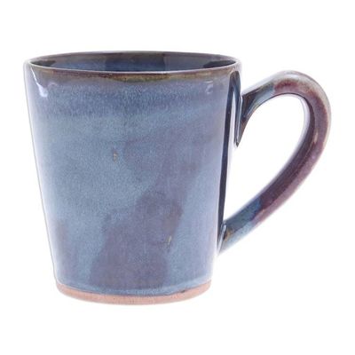 Alternate image for Hand Made Blue and Red Ceramic Mug Shoreline