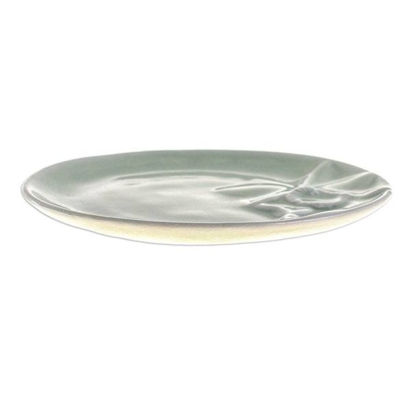 Alternate image for Green Floral Celadon Ceramic Dessert Plate Lanna Orchid