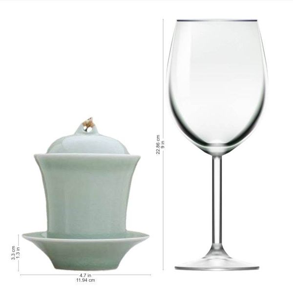 Alternate image for Handcrafted Celadon Green Ceramic Soup Cup Lid Saucer Set Cup of Comfort in Green