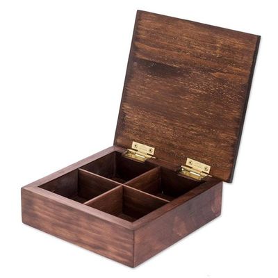 Alternate image for Collectible Guatemalan Handcrafted Wood 8-Inch Tea Box Dresden Codex