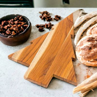 Alternate image for Teak Wood Tree-Shaped Cutting Board from Guatemala Festive Delights