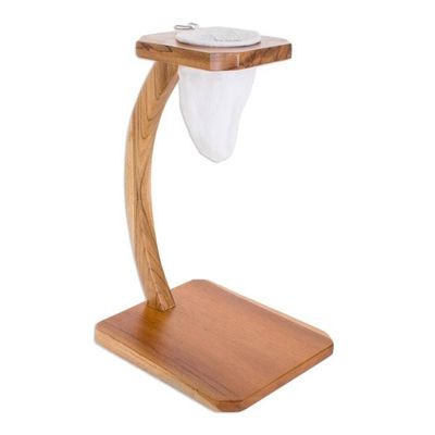 Alternate image for Single Serve Teak Drip Coffee Stand Coffee Fragrance