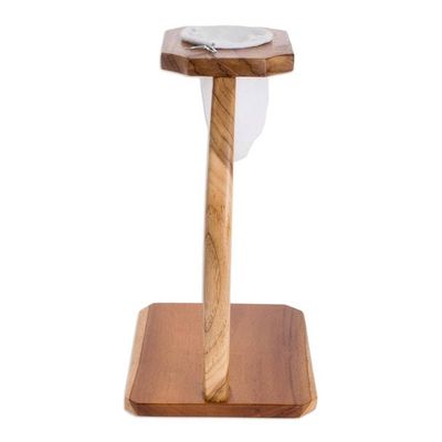 Alternate image for Single Serve Teak Drip Coffee Stand Coffee Fragrance
