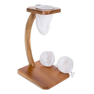 Alternate image for Single Serve Teak Drip Coffee Stand Coffee Fragrance