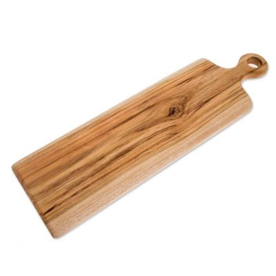 Alternate image for Handmade Teak Wood Cutting Board from Guatemala 20 in. Morning Baguette