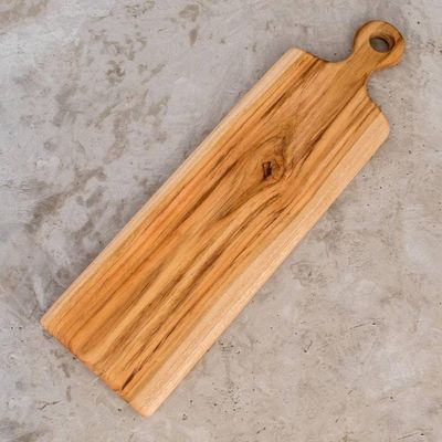 Alternate image for Handmade Teak Wood Cutting Board from Guatemala 20 in. Morning Baguette