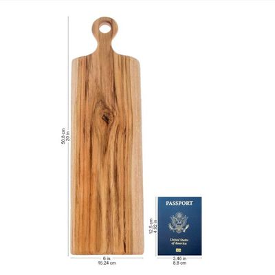 Alternate image for Handmade Teak Wood Cutting Board from Guatemala 20 in. Morning Baguette