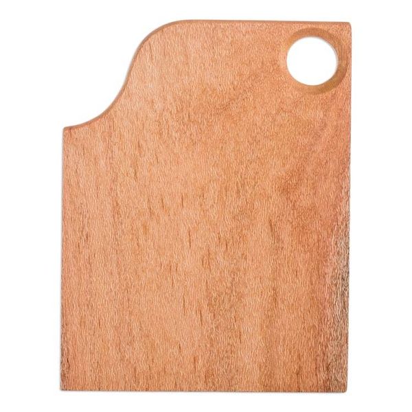 Alternate image for Handcrafted Brown Oak Wood Cutting or Serving Board Vibrant Delicacies