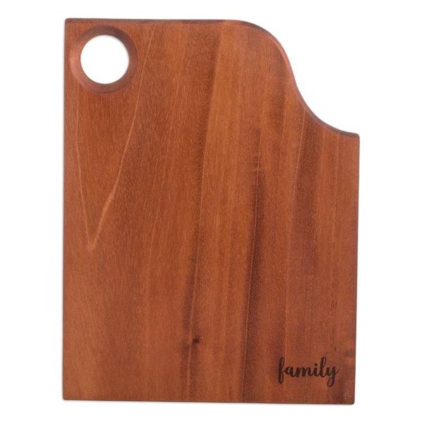 Alternate image for Handcrafted Cedar Wood Cutting or Serving Board in Brown Family Delight