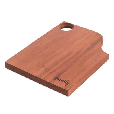Alternate image for Handcrafted Cedar Wood Cutting or Serving Board in Brown Family Delight