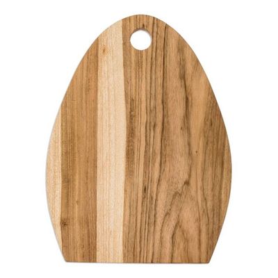 Alternate image for Semi-Oval Laurel Wood Cutting Board with Macaw Engraving Macaws Treats