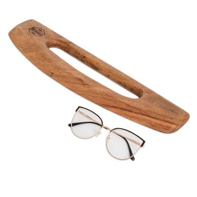 Alternate image for Hand-Carved Conacaste Wood Pizza Cutter from Costa Rica Costa Rican Slice